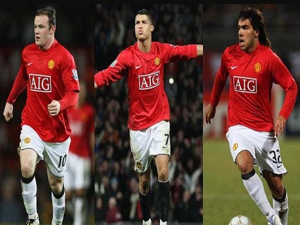 Bộ 3 tiên đạo MU : Rooney - Tevez - Ronaldo (2007-2009)